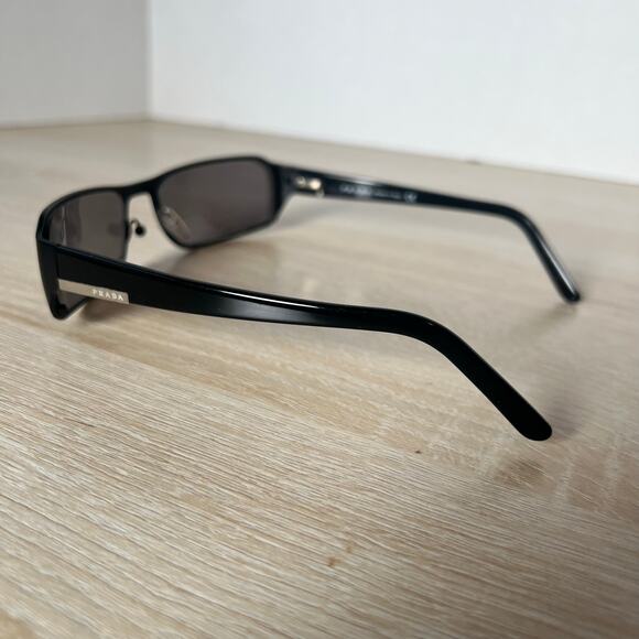 Prada SPR52F 1BO-3M1 2006 Vintage Sunglasses FRAMES ONLY Black 60-17-135 READ - Picture 8 of 9